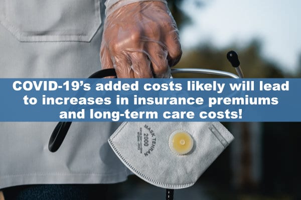 COVID-19’s added costs likely will lead to increases in insurance premiums and long-term care costs!