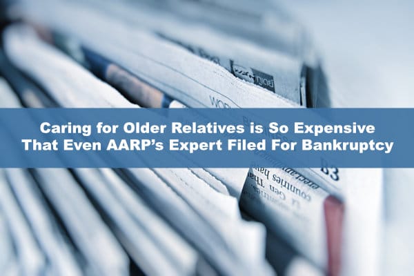 An article in the Wall Street Journal details how an AARP caregiving expert ends up broke!
